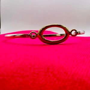 oval of hope silver bangle