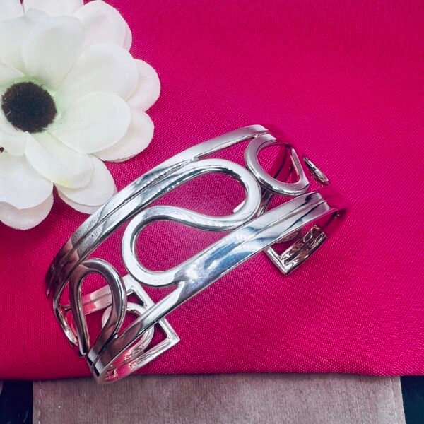 unusual chunky silver bangles