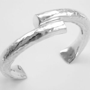 Hammered Silver Bangle