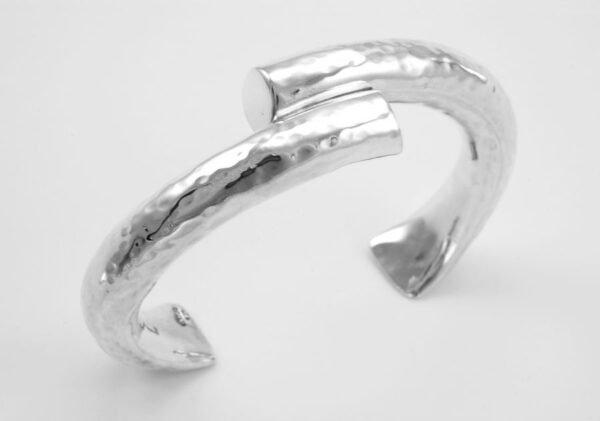 Hammered Silver Bangle